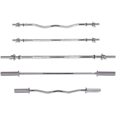 杠铃杆套装1.2m直杆曲杆