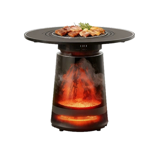 2025新款围炉煮茶烤火炉套装家用室内器具全套围聚煮茶桌电取暖炉