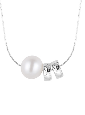 925纯银天然珍珠蛇骨项链女轻奢