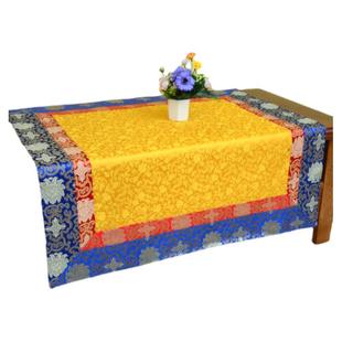 藏式桌布寺院佛堂装饰民族风黄色供佛桌垫布佛台家用香案布佛桌布