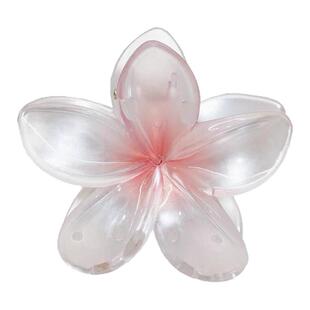 RTEP 定制emijay珠光色鸡蛋花抓夹蓝色粉色花朵假日感鲨鱼夹发夹