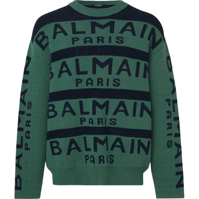 BALMAIN 秋冬男宽松绵混纺毛衣