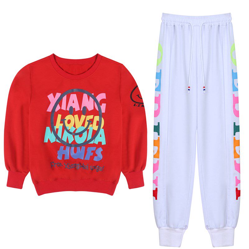 曳步舞服装新款杨丽萍广场舞运动装春季时尚健身鬼步舞衣服套装女