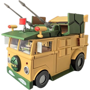 忍者神龟工作室景品战车可容纳4个乌龟汽车手办模型摆件玩具车oi