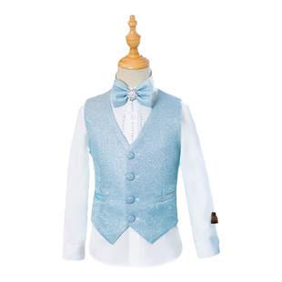 男童礼服套装高端走秀晚礼服儿童西装主持人服装小男孩钢琴演出服