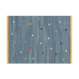 CCF 凡湖的暮色可拆卸机洗无胶蓝色地毯客厅中古风书房地垫卧室