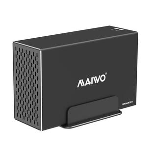 麦沃双盘位typec硬盘盒子扩容柜3.5寸机械sata盘外置读写座存储器