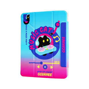 寄居蟹唱片猫可分离磁吸适用苹果平板iPadPro/air6保护套mini7/10代720度旋转华为matepadpro保护壳matepad11