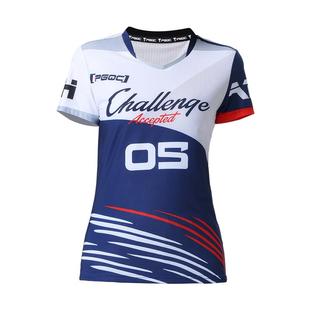 夏季羽毛球服2025新款韩版显瘦速干短袖运动服男女比赛训练服套装