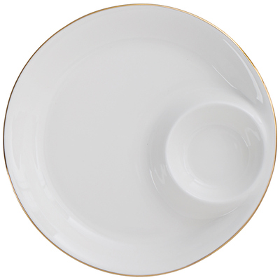 陶瓷饺子盘带醋碟陶瓷圆形