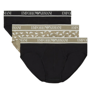 Armani/阿玛尼EA 男士鹰标3件装时尚三角内裤 EM000369 AF10779