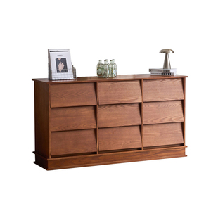 奈斯/中古风餐边柜客厅实木九斗柜收纳储物柜落地复古床尾柜边柜