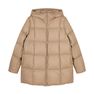 羽绒服女冬季2025新款今年流行爆款中长款豆腐块设计感小众鹅绒服