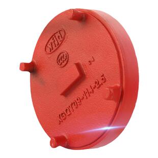 消防沟槽盲片管帽封头管道堵头盲板消防卡箍快接堵头闷板