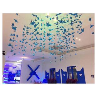 15手工千纸鹤折纸成品穿线一串10只混色创意布置装饰制造浪漫礼物