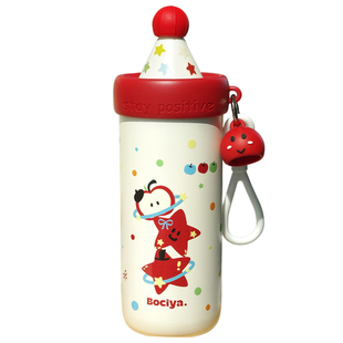 bociya保温杯女生高颜值2026新款可爱水杯夏日礼物保冷带吸管杯子