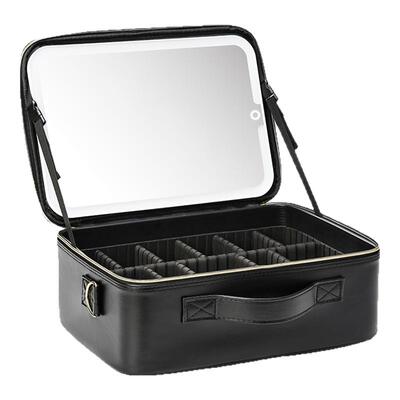 高端带灯带镜子化妆包