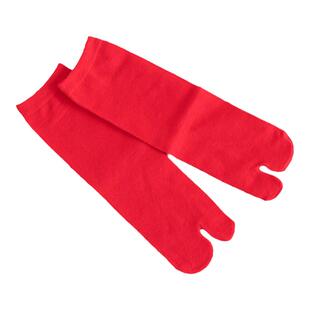 红色本命年纯棉袜子二指袜中筒男女直筒新年分趾结婚鸿运喜袜