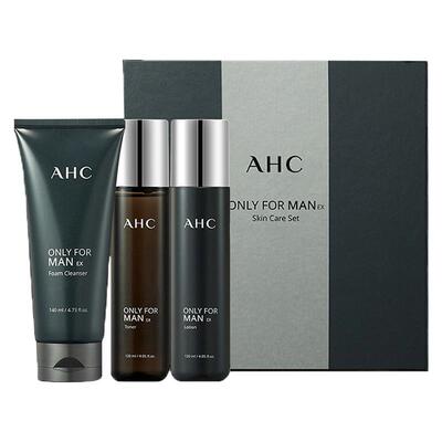爱和纯/AHC男士水乳套装清爽洗面奶三件套盒正品水润提亮送男友