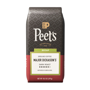 美国 PEET'S 皮爷咖啡 DECAF 低因迪克森少校招牌咖啡粉 297g现货