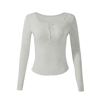 亨利领修身透气显瘦瑜伽服速干衣