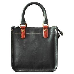 真皮女包2025新款简约托特包复古文艺小包方包头层牛皮单肩斜挎包