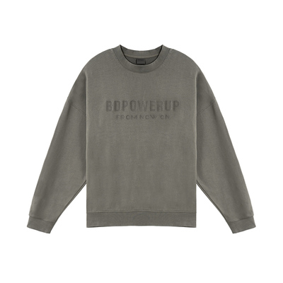 圆领印花套头卫衣男宽松