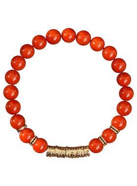 山川心语南红玛瑙火焰纹手串