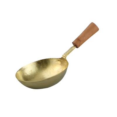 手工捶打纯铜提香醒茶器烤茶勺