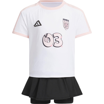 Adidas/阿迪达斯正品2025夏季款小童透气运动休闲套装JM3455