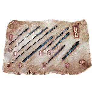中医文化 黄帝九针西汉金针银针新石器砭石中医馆摆件 边柜装饰品