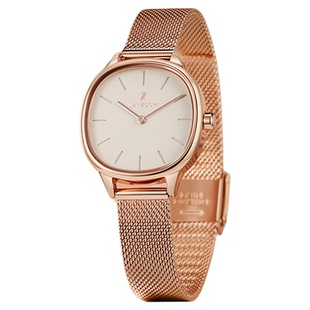 德国LANZOOM蓝族奶茶小金表女士手表女款轻奢时尚圣诞送女友礼物