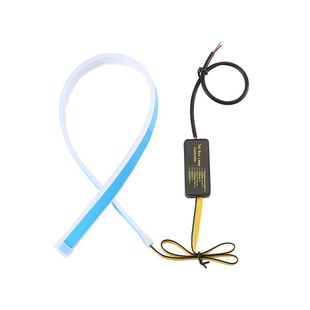汽车LED日行灯改装通用高亮带转向流水超薄眉灯导光条日间行车灯