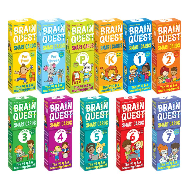 新版 Brainquest大脑任务卡片书字卡 brain quest系列英文练习册 Preschool flash cards英语原版智力开发学前小学生全科练习