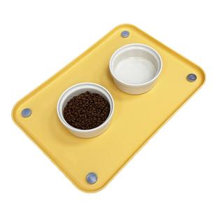 宠物食盘猫狗喂防漏食防打翻大容量支架增高架防水防漏易清洗餐盘