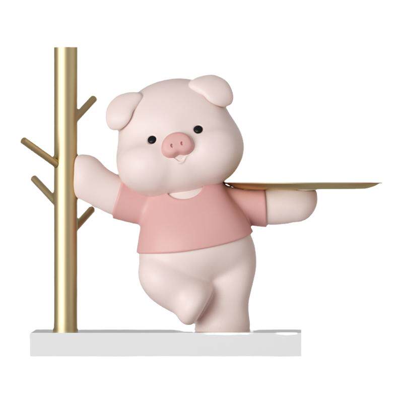 小猪钥匙玄关收纳摆件