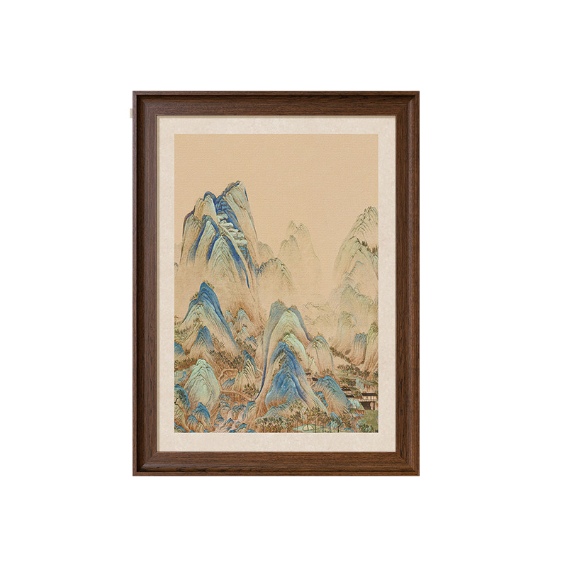 山水画电闸箱遮挡挂画