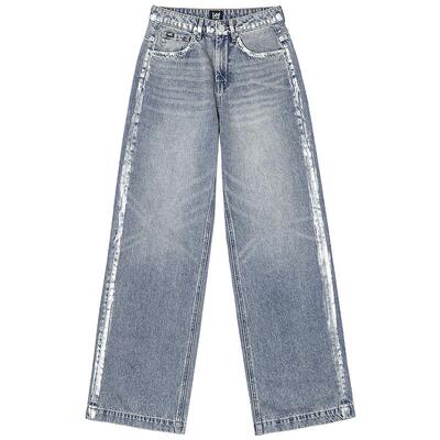 Lee428舒适高腰直脚牛仔裤