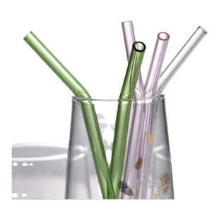 玻璃吸管成人防口红粘杯透明果汁饮管硬质女耐热玻璃孕妇健康饮管