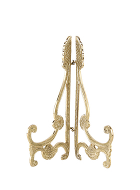 美式风黄铜摆盘支架会所工艺品