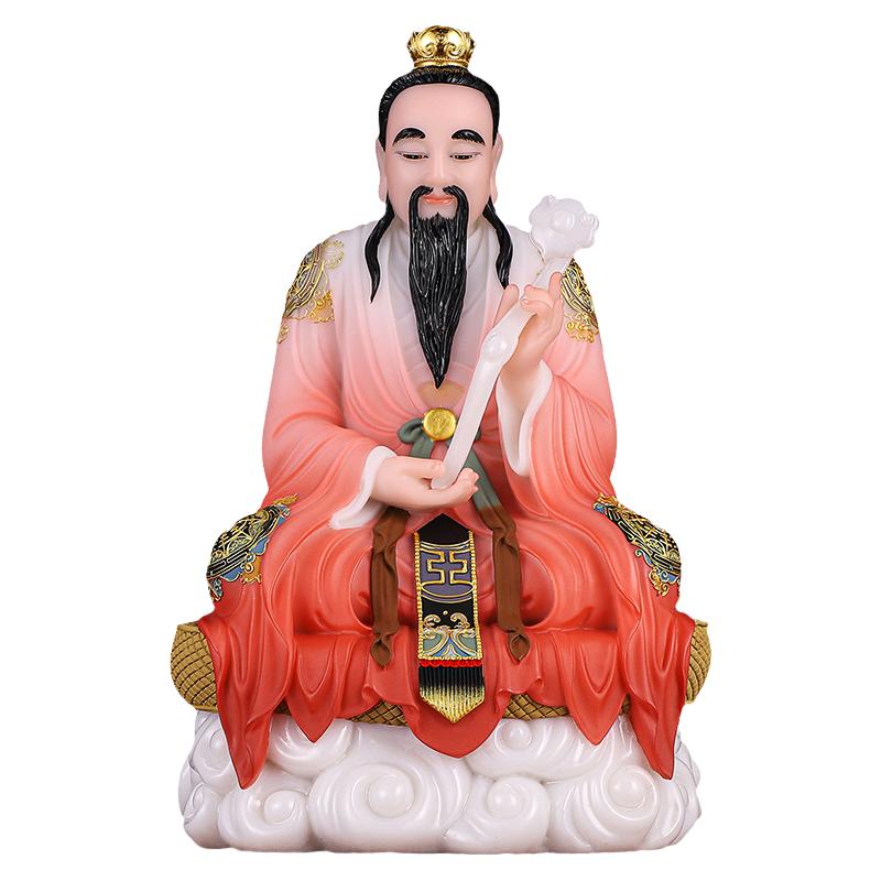 汉白玉祥云三清神像供奉室内家用