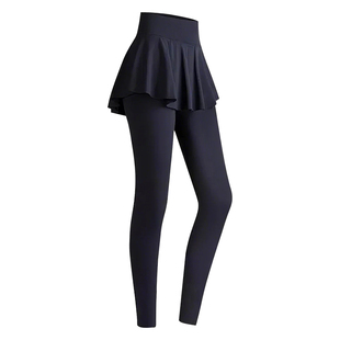 安泊来女泳裤游泳冲浪假两件裙裤显瘦遮肚长裤潜水服海边度假