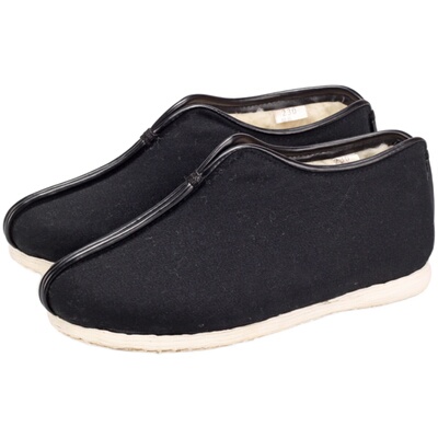 内联升女鞋骆驼鞍手工千层底棉鞋