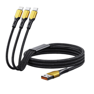 USB/Type C转一拖五超级快充数据线适用华为苹果iPhone13/17多功能一拖二三五合一pd快充电线