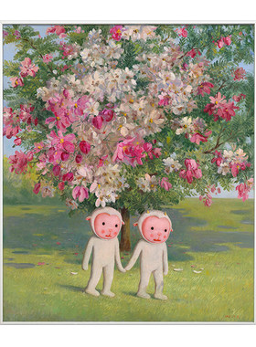 杨媛媛版画大尺寸油画治愈系挂画