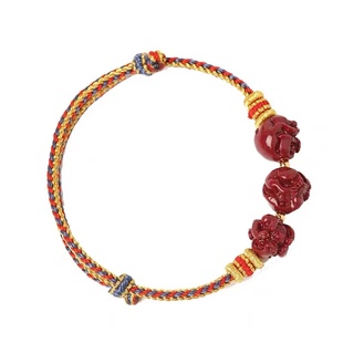 2026太岁红绳手链朱砂三合本命年男女手串生肖马年鼠牛兔龙护身符