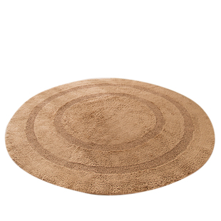 纯棉圆形地垫吊篮客厅卧室床边书房电脑椅转椅地毯简约纯色加厚