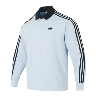 阿迪达斯三叶草男装2026春季新款POLO衫长袖T恤休闲运动服KE2445