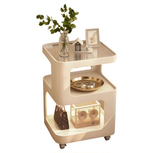 安居客床头柜铁艺可移动床边桌家用边柜卧室床头置物架高级感边几