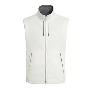 ZEGNA杰尼亚男装白色/灰色微纤维面料双面Brezza马甲外套